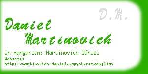 daniel martinovich business card