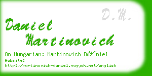 daniel martinovich business card